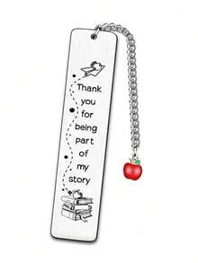 1 件不锈钢个性化雕刻书签，送给老师、导师、同学、毕业季学校汽车配件可爱哥特 Y2k 的礼物 - 銀色 - 查看 2