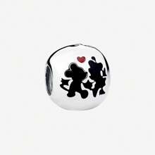 Disney 1 Pc Fashion Mickey Minne Dangle Charm Silver Plated Fit Bracelet Necklace DIY Holiday Gift