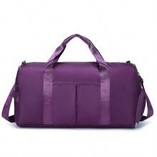 1 pièce Grand sac d'entraînement, sac de voyage, sac de gym, bagage de vacances de fin de semaine, compartiment séparé pour chaussures sèches et humides. Sac cabine adapté aux voyages d'affaires, aux vacances, aux loisirs en extérieur, au ski, aux séjours, aux sports, à l'école, aux week-ends, aux couples.