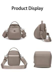 Nylon Multi-Pocket Casual Crossbody Shoulder Handbag For Women, Detachable Strap, Zipper Closure, Suitable For Commute, Shopping, Date