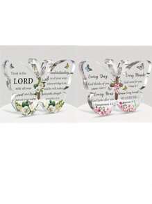 1pc Acrylic Christian Faith Gift With Bible Verses, Inspirational Gifts For Women/Men, Butterfly Desk Decor Religious Item, Christmas Home Office Paperweight