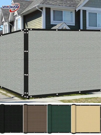  VANDHAM High Strength Privacy Screen Fence - 150GSM Metal Clips, 95% UV Blocking And Windproof - Outdoor Mesh Cover, Suitable For Garden, Yard, Pool And Backyard - 1 Piece