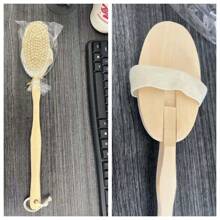 1 Pc Wood Handle Body Brush, Detachable Soft Exfoliating Bath Brush, Suitable For Fall Decor Home Bathroom Decor, Used For Perfect Skin Body Massage Scrubbing, Natural Bristle Brush For Dry Skin, For Treating Cellulite, Lymphatic Drainage, Improving Blood Circulation, Medium Intensity, Shower, Bathroom Home Decor, Living Room, Bedroom, Travel Goods, Wedding, Party, Birthday, Gift For Men, Mom, Dad, Friends, New Year, Accessory, Fun Gift Back To School