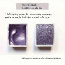 24色仿珍珠水彩颜料，固体颜料，适用于中国画、唐卡艺术、书法、着色、返校、学校用品