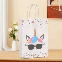 12/18/24/36pcs Unicorn Party Favor Bags, Unicorn Party Candy Gift Bags With Handles, Suitable For Birthday Party Gifts Packaging Decoration