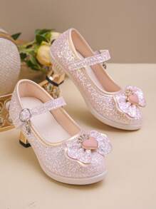 Fashion Children Glitter High Heel Design Princess Shoes, For Toddler Girls, Autumn/Spring