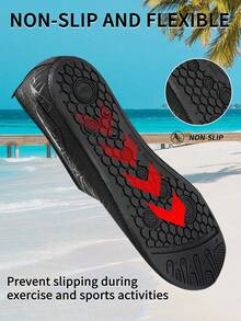 New Beach Shoes Water Shoes;Comfortable ;;New Pattern, Water Shoes,Beach Shoes,Yoga Shoes,Sandals,Outdoor Swimming Shoes,Diving Shoes,Non-Slip Lightweight Wading Shoes Snorkeling Shoes - Black - View 5