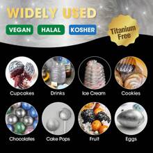 Edible Glimmer Powder Glitter Luster Dust Food Decorating Sprinkle Glimmery Dust For Drink Wine Beverage Cake Candy Dessert Bakery Restaurant Vegan