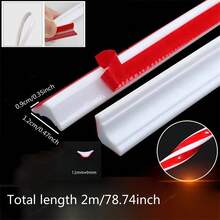 1pc 2m/3m/5m Self-Adhesive TPE Corner Line - Embedded Triangle Wall Edge Trim, Decorative Seam Strip For Home Improvement - Multicolor - View 5