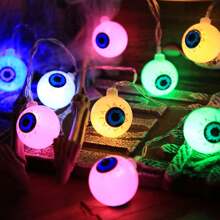 1 Peça Luz de Corda de LED em Formato de Olho, Adequada para Halloween, Dia dos Mortos, Decoração de Quarto e Sala de Estar, Iluminação de Atmosfera, Decoração de Halloween, Decoração Doméstica, Decoração de Festa, Decoração de Quarto, Decoração de Jardim de Halloween para Presente Fada