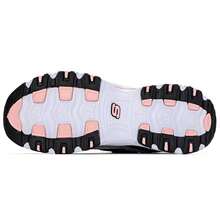Skechers 女士 D'LITES 1.0 时尚系带运动鞋，轻便舒适运动休闲鞋 13143-BKGY - 黑色/灰色 - 查看 4