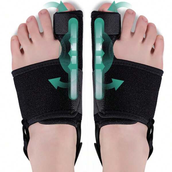 Correcteur d'hallux valgus pour hommes et femmes : correcteur d'hallux valgus (pour attelle d'hallux), support jour/nuit (gauche et droite)