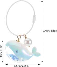 Dolphin Keychains, Cute Nar Whal Whale Keychain Wifty, Couple Car Pendants, Bag Ornaments Cute Wallet Accessories, Colorful Dolphin Pearl Models - 1 - View 7