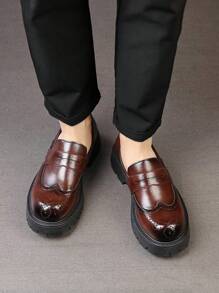 Men Formal Business Dress Loafer Shoes, Casual Style Slip-On Wedding Shoes