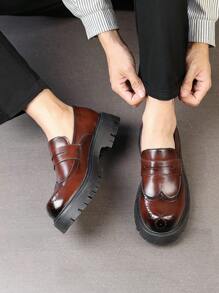 Men Formal Business Dress Loafer Shoes, Casual Style Slip-On Wedding Shoes