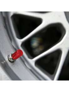 4 件金属轮胎气门嘴盖，金属外部装饰配件