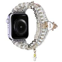 1 Pieza Correa de mujer bohemia colorida con cuentas, pulsera estilo brazalete, compatible con 38/40/41/42/44/45/49mm, se adapta a Ultra/SE/8/7/6/5/4/3/2/1
