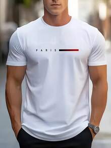 2025 [Cen  Selection] Men's Casual Sports T-Shirt Fashion - White - View 1