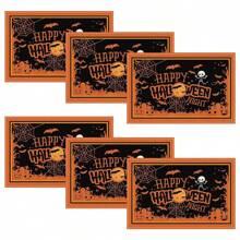 1 pieza/4 piezas Manteles individuales de lino de Halloween, manteles individuales para el desayuno o la cena, accesorios de cocina, fáciles de limpiar, aptos para fiestas de Halloween, mesa de comedor, hogar, restaurante, decoración de restaurante, con diseños de calabaza, bruja y fantasma