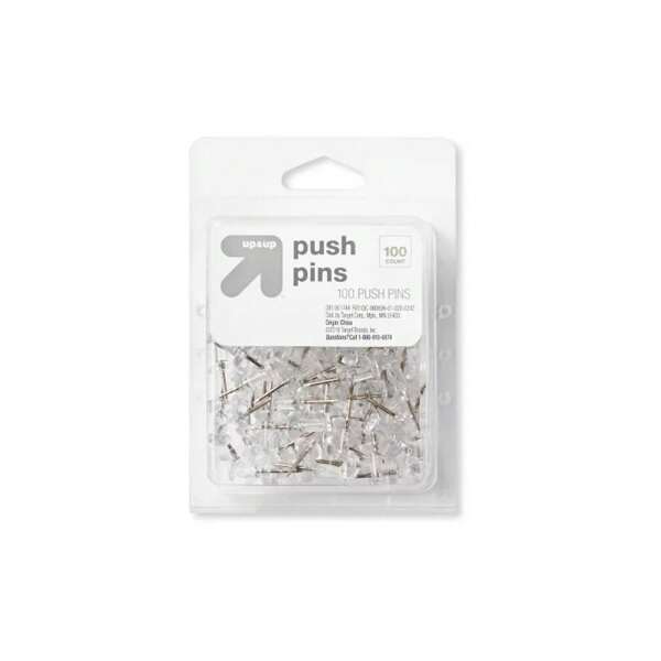 100ct Push Pins Clear - Up&Up ™