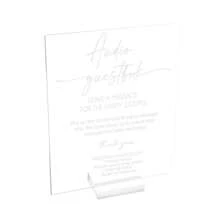Libro de visitas de acrílico para audio para boda - Deja un mensaje para los recién casados sin electricidad - Elegante aspecto de vidrio transparente para la decoración de la fiesta de boda