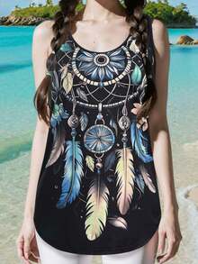 Bluse senza maniche da donna con design versatile e alla moda, leggere ed eleganti, adatte per casual, vacanze, ufficio, viaggi, estate - Nero - Visualizzare 1