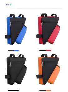 Bolsa triangular para bicicleta de montaña, organizador de almacenamiento triangular para ciclismo al aire libre, bolsa triangular para bicicleta de ruta y montaña, bolsa para manubrio de bicicleta de 1.5L con soporte para botella de agua, apto para diversas bicicletas, bolsa de almacenamiento triangular y soporte para botella de agua (botella de agua no incluida)