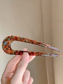 5 件/3 件/2 件/1 件女士时尚休闲百搭图案 U 型发夹，适合日常使用，春夏新品，送给妈妈的好礼物（发夹上的字母是随机的）发梳，侧梳，学校用品