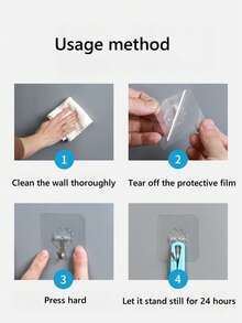 100个透明强力粘钩，无需钻孔，适用于衣物、厨具、厨房和浴室。 - 預設 - 查看 4