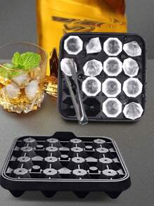 1pc - Diamond Silicone Ice Cube Mold, Silicone Material, Diamond Ice Cube Tray, Ideal Bar Tools For Whiskey, Wine, Kitchen Gadgets