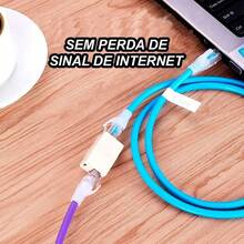 Kit Extensão Cabo De Rede Internet CAT6 Giga Lan  - Emenda + 5 Metros De Cabo - Multicolorido - Visão 4