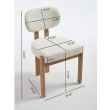 Multi Functional Dining Chairs In The Living Room (2PC), Decorated With Solid Wood Frames, Sturdy And Durable. Suitable For Various Scenarios Such As Living Rooms/Apartments/Bars/Cafes - 2PC(米色)木製餐椅 - 查看 11