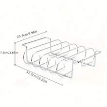 1 Stück Rippchen-Gestell, hält 4 ganze Rippchen-Rippen, robustes Zubehör für Grillen und Räuchern