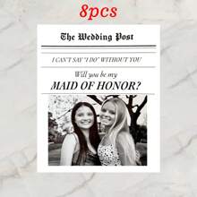 4/8/12pcs Customized Wine Bottle Waterproof Black And White Style Photo Text Stickers, Customized Party Stickers, Your Own Party Stickers, Perfect Choice For Friends, Family, Parties, And Events Cute, Adorable, Unique, Customized, For Friend, Boyfriend, Friends, For Anniversaries, For Birthdays, For Weddings, For Graduation, For Housewarming