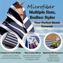 1pc Large-Sized Fine Striped Pattern Ultra-Fine Fiber Beach Towel, Multiple Colors And Styles To Choose From, Super Large Soft Gap, Swimming Pool, Beach, Travel And Camping Towel Blanket, Beach Blanket, Indispensable Accessory For Adult Women And Men's Lounge Chairs, Essential For Travel And Vacation, Festival Gift, Simple, Fashionable And Elegant