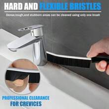 3pcs Crevice Cleaning Brush Set, 3pcs Hard Bristle Corner Cleaning Brushes For Bathroom, Tile, Kitchen Corners
