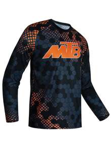 Herren Langarm Motocross Radsport Trikots, Downhill Mountain Bike MTB Shirts, Offroad DH Fahrrad Trikots Bekleidung