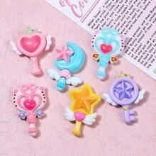 20/40 件卡通魔术棒 DIY 树脂配件、仙女武器、奶油胶工艺发夹、手机壳、鞋扣零件 - 彩色 - 查看 8