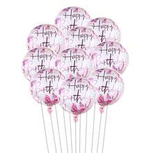 10pcs 18inch Round Happy Birthday Foil Balloons Birthday Helium Balloon Spanish Birthday Balloons Birthday Party Decorations Babayshower Party Decor - Multicolor - View 12