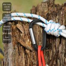 Sprookber 3 Aluminum Carabiner D Ring, Caribeener Clips, Spring Snap Hook Keychain Clip, Set Of 10 - Multicolor - View 11