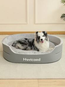 1pc Orthopedic Dog Bed For Large Dogs, Washable Pet House, Suitable For Large, Medium And Small Dogs And Cats, All Seasons - Grey - View 2