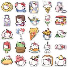 Sanrio 50 PCs Funny Cute Q-Version Kitty Cat Stickers For Laptops, Water Bottles, Diaries, Suitcases, Cars, Wardrobes And Other DIY Decorative Stickers,Back To School,School Supplies