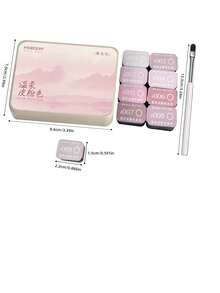 9色粉色拍胶晕染罐装高饱和度流行半固体指甲油胶美甲店专用