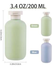1 pièce Bouteille de voyage en silicone, Contenant de voyage à pression 200 ML étanche, Bouteille de voyage portable et rechargeable, Convient pour les articles de toilette, le shampooing et le revitalisant