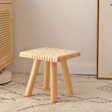 1 pièce Tabouret en bois de forme de biscuit mignon, conception amovible pour une portabilité facile, convient pour le salon, la chambre, la salle de bain, le camping en plein air, le pique-nique, le thé de l'après-midi, la décoration pour le salon, la chambre, l'entrée