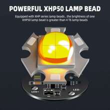 1pc XHP50 High Lumen Flashlight | Adjustable Focus Design + 3 Brightness Modes | Type-C Fast Charging | Overcharge Protection + Multi-Stage Cooling + Waterproof | Essential For Outdoor Adventure, Night Fishing, Emergency Rescue