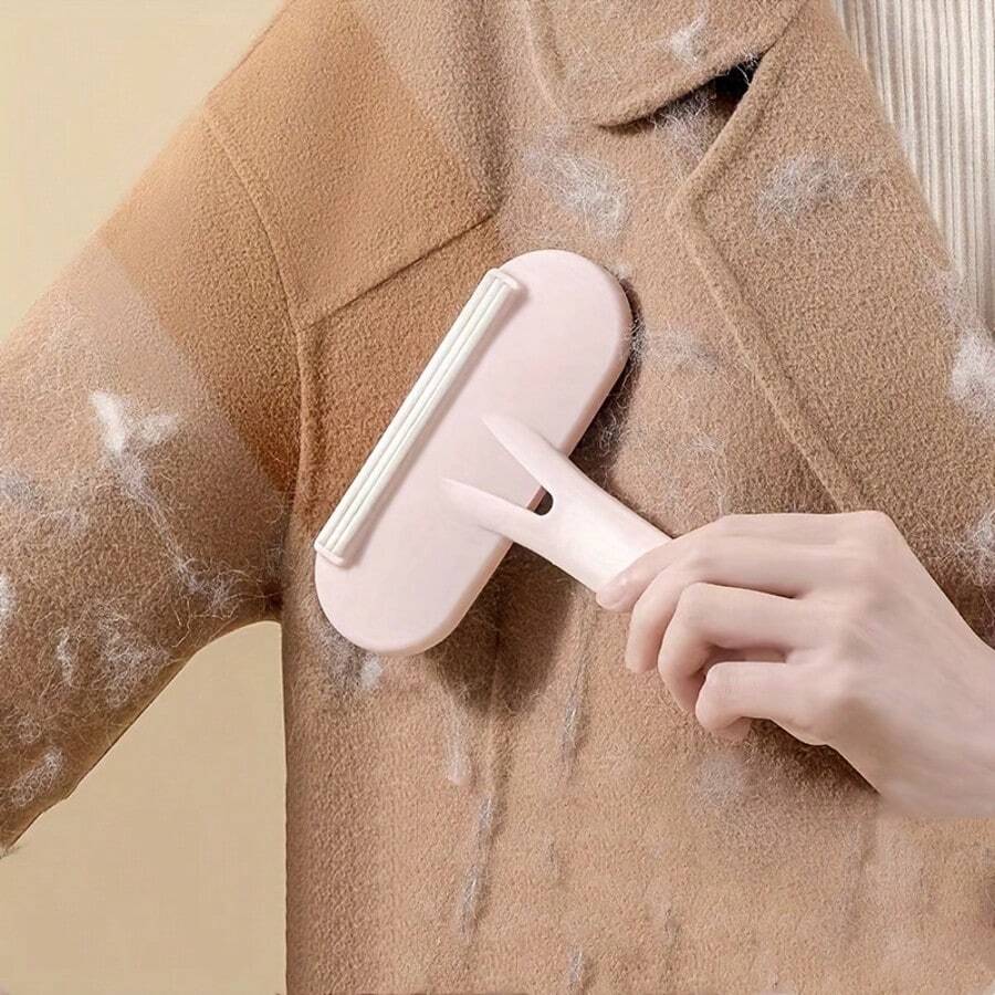 Double-Sided Manual Fabric Shaver & Lint Remover - Household Coat Garment De-Pilling Tool With Pet Hair Removal & Anti-Pilling - 粉色 - 查看 1