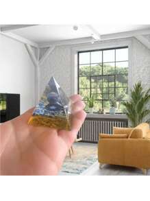 5 Cm Devil's Eye Natural Crystal Ball Pyramid Decorative Crystal Pebble, Suitable For Home Or Car Desktop Decoration.