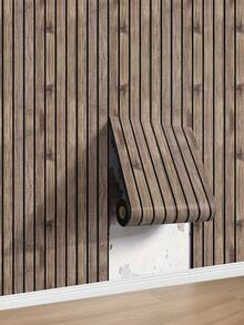 1 卷 3D 木纹墙板墙贴，自粘乙烯基墙纸卷，防水防潮，易于清洁，可拆卸，墙壁 DIY 家居贴纸，非常适合天花板、客厅、卧室、办公室装饰使用，安装非常方便