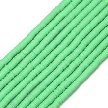 6mm 1/5/10 Strand Flat Round Polymer Clay Beads, Multicolor Loose Spacer Polymer Clay Beads For Jewelry Making, DIY Handmade Bracelet Necklace Jewelry Making Craft Supplies, Soft Clay Material, Art & Craft Beading Supplies